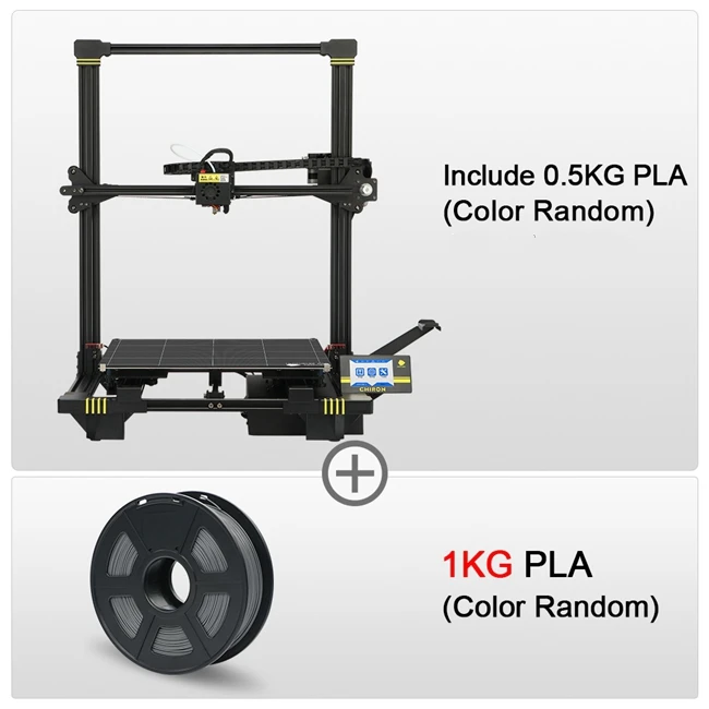 ANYCUBIC Chiron 3D Принтер Плюс Размер TFT автоматический нивелир 3 д Принтер 3D Экструдер Titan двойной Z Axisolor Impressora 3D комплект 3д принтер - Цвет: Chiron  Add 1Kg