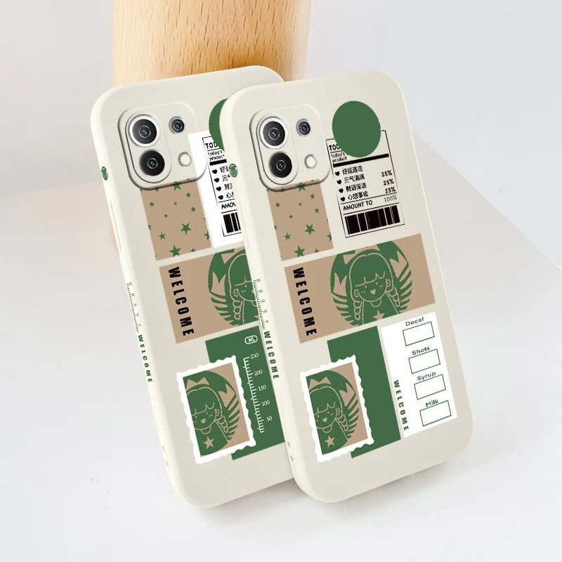 

Side printing Phone Case For Xiaomi Mi 11 10T 10T Pro 10 lite Ultra 9T 9 8 Note 10 Pro Poco F3 F2pro X2 Liquid Silicone Cover