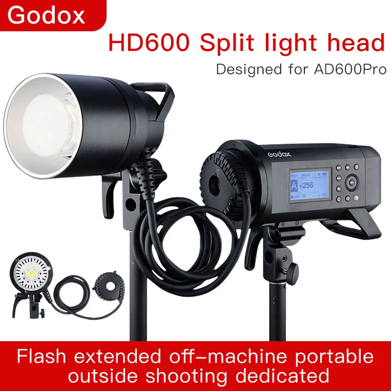

Godox H600P Flash Head Bowens Mount Off-flash Handheld Extension Head for Godox WITSTRO AD600Pro AD600 Pro Flash Strobe