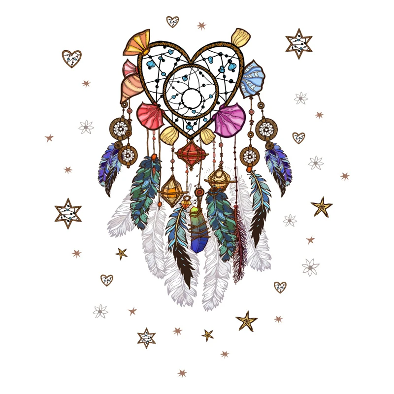 

Creative Feather Dream Catcher Wall Stickers Room Decoration Teenager Aesthetic Bedroom Living Room Decor Wallpaper