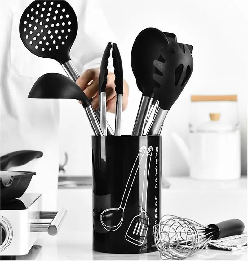 

Kitchen Set 9PCS Silicone Kitchenware Cooking Spoon Soup Ladle-Egg Spatula Turner Kitchen Tools Cooking Utensil Set Dinnerware