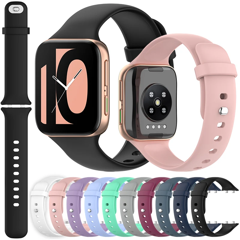 

Strap For Oppo Watch 41mm / 46mm Smartwatch Replacement Silicone Bracelet Quick Release Colorful Watchband Wristband Accessories