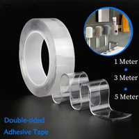 nano traceless transparent nano double sided adhesive strong non marking tape hook wash waterproof double sided adhesive 1 3 5m