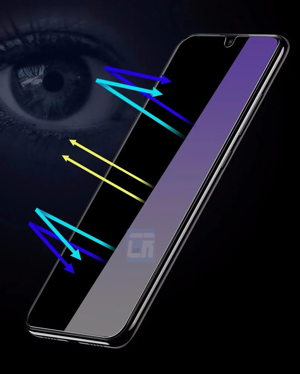 2PCS 2.5D Anti-blue Light Tempered Glass for Huawei P Smart Y5 Y6 Y9 P Smart Z Plus Nova 3 5 5i Pro Screen Protector Film