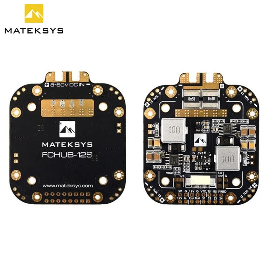 Matek Systems XCLASS FCHUB 12S PDB плата 5V & 12V Выход w/Датчик тока 3 lipo для радиоуправляемых