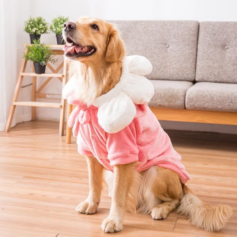 Hipidog Подсолнух Милая одежда для больших собак фланелевая Флисовая теплая Пижама
