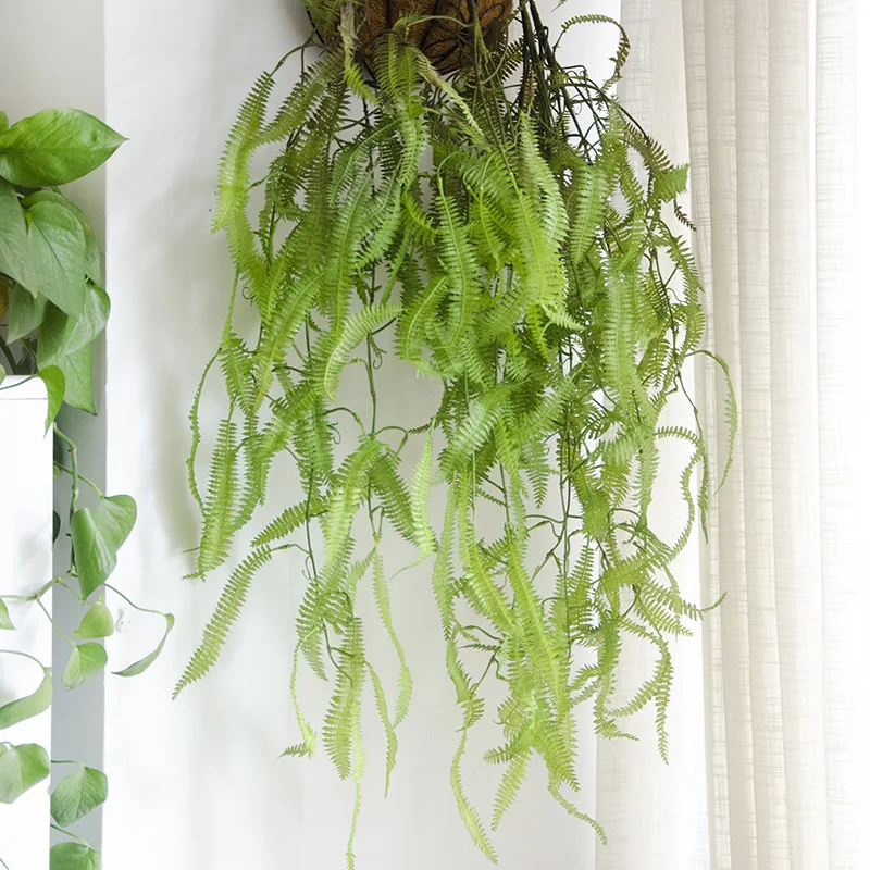 

Artificial Green Plants about 90cm Long Pine Jue Leaves Wall Hanging Plant Wall, Hotel Wedding Ornaments Home Landscaping Plants