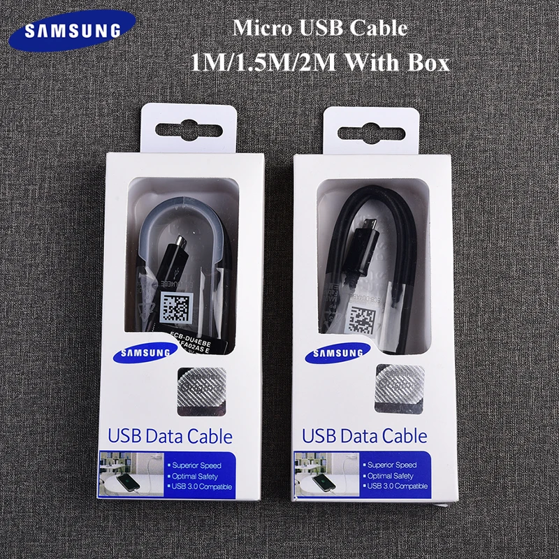 

1/1.5/2M Original Samsung Fast Charger Micro USB Cable 2A Data Line For Galaxy S6 S7 Edge Note 4 5 J4 J6 J5 C7 A3 A5 A7 A10 M10