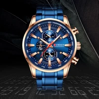 curren mens watches luxury chronograph watch for men quartz stainless steel clock luminous waterproof wristwatch dropshipping