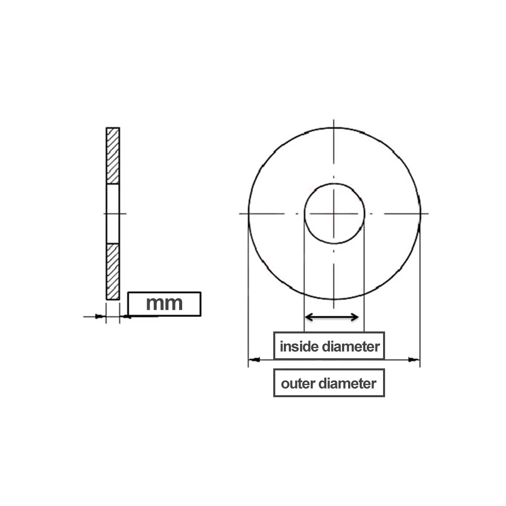 Кольца для шайбы M5/M6/M8/M10/M12/M14/M16/M18/M20/M22 10 50 шт.|Мойки| |