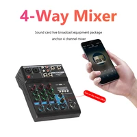 f 4a professional wireless 4 channel audio mixer portable bluetooth compatible usb sound mixing console input phantom power