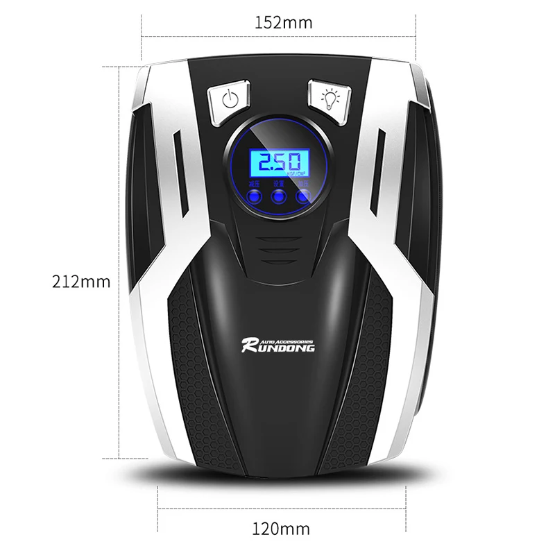 Car Air Compressor 12V Pointer/Digital Display Electric Pump Motorcycle Tire Pressure Tool car accessries | Автомобили и