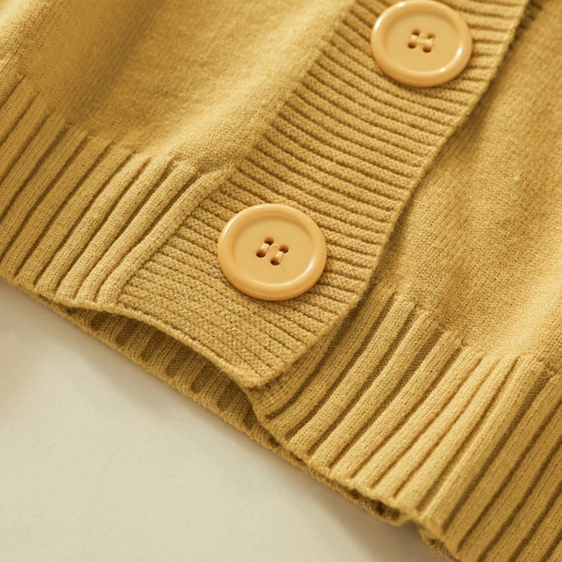 2019 весенний вязаный белый черный кардиган женский на пуговицах с v-образным