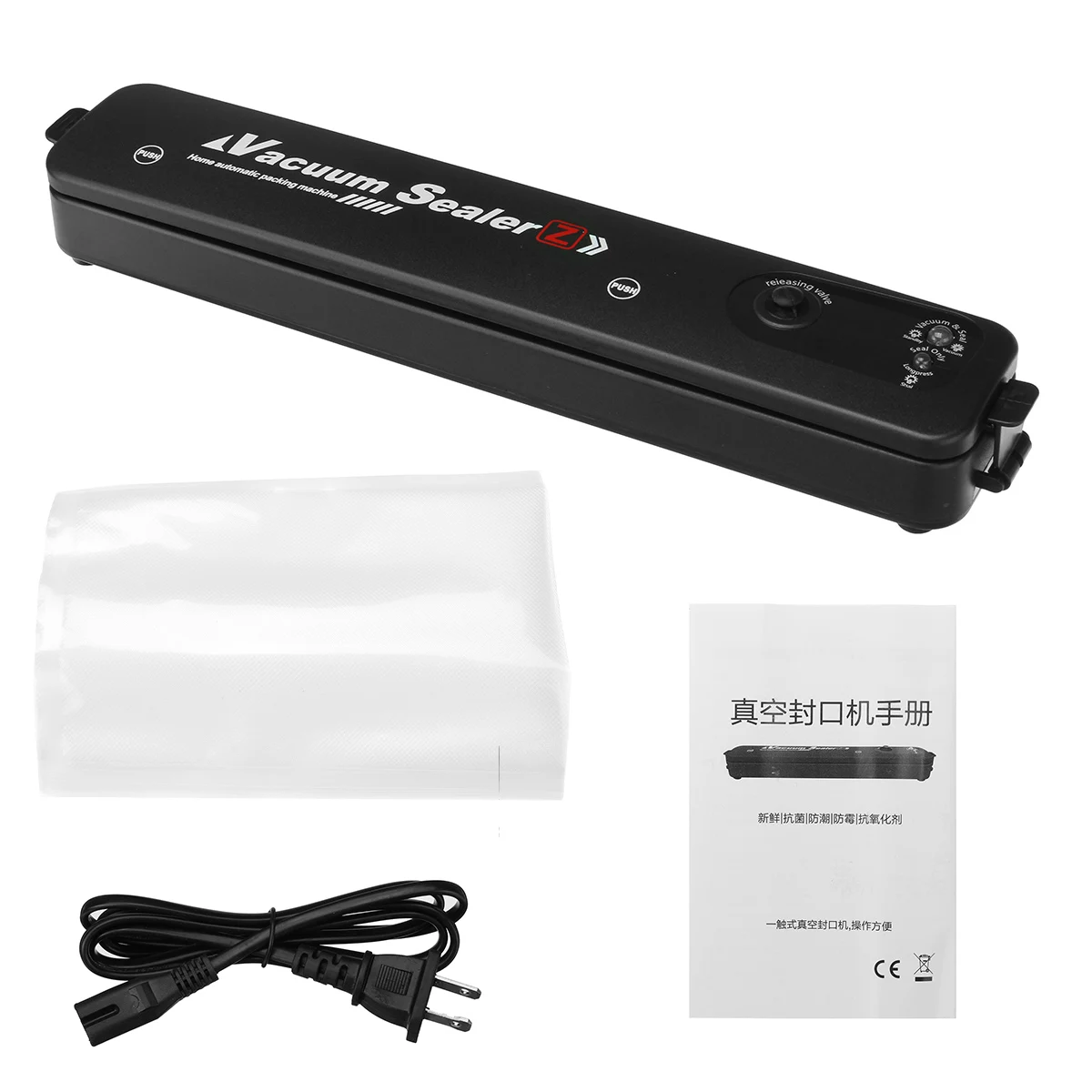 

60W Electric Vacuum Food Sealer 220V/110V Automatic Commercial Household Food Vacuum Sealer Packaging Machine Vacuum Packer