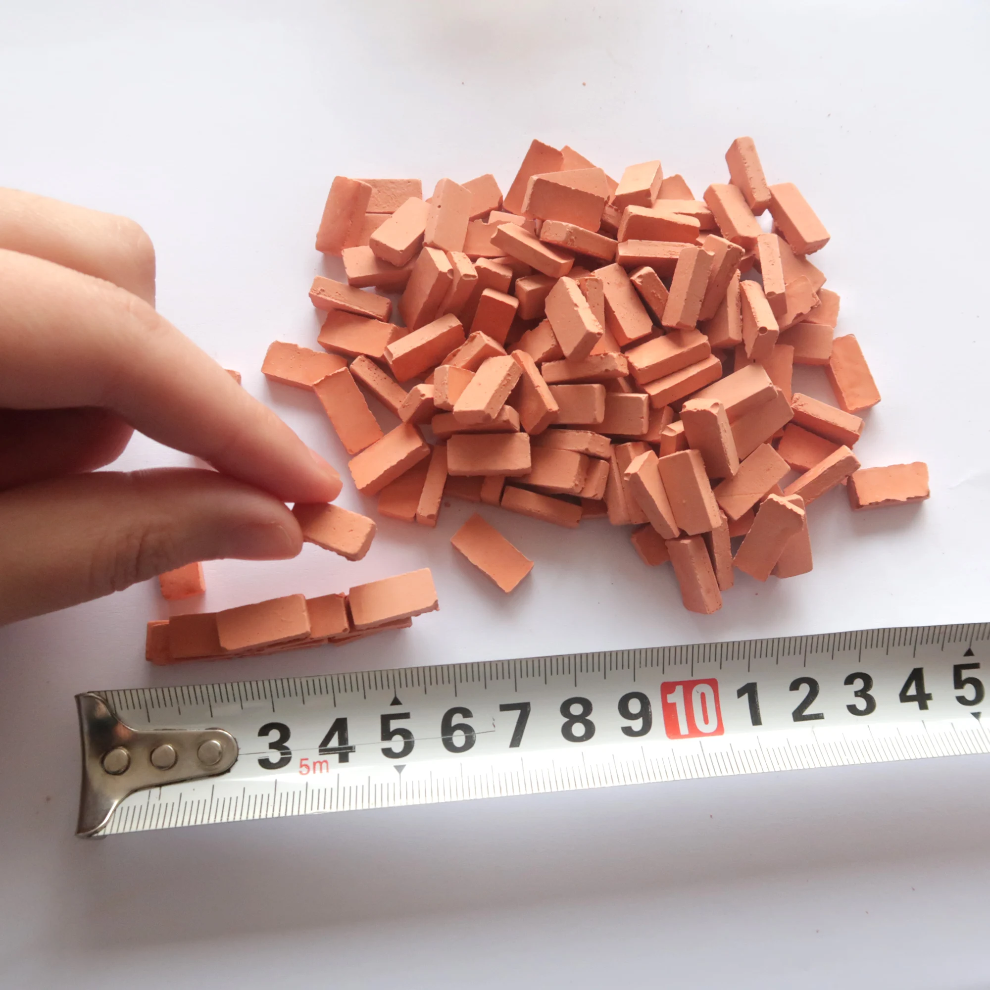 Миниатюрная красно белая кирпичная стена в масштабе 140 шт. архитектурная модель