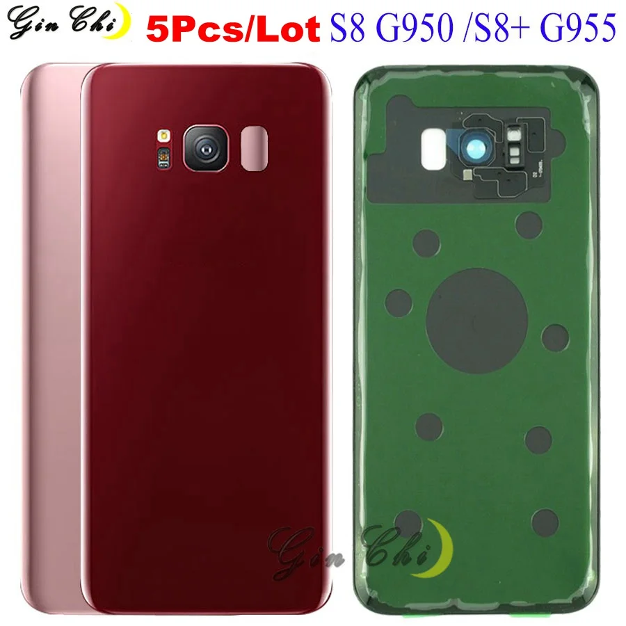 Крышка батарейного отсека 5 шт./лот для Samsung S8 plus задняя крышка G950F G955 заднее стекло