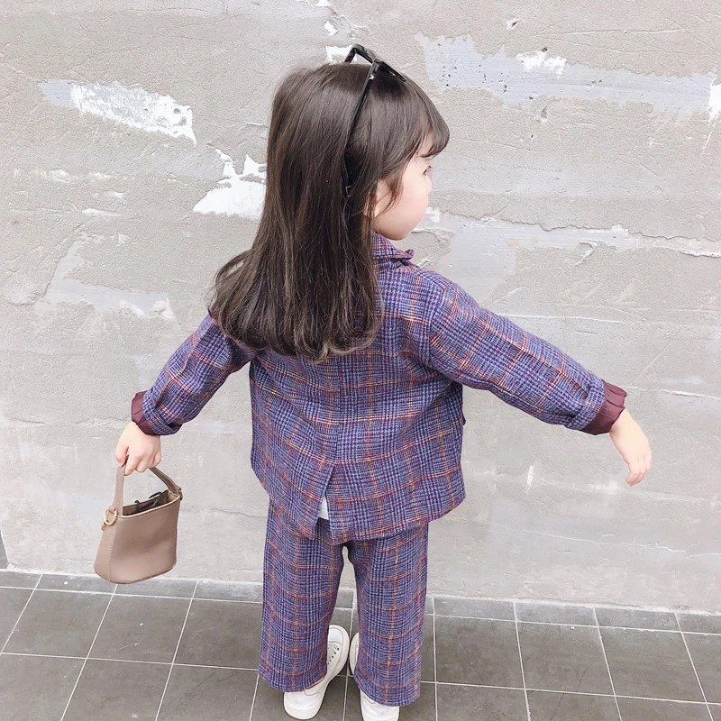 

ins hot baby Boys clothes sets 0-5 years old 70-120cm high children's clothing Cotton plaid suit 2-piece suit boys clothes