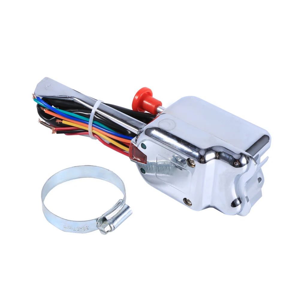 

Universal Street Hot Rod Chrome Turn Signal Switch For Ford 12V