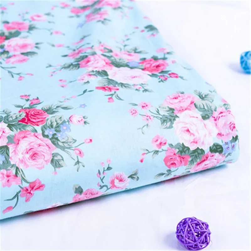 Хлопковая ткань с принтом Цветочный горошек Ткань Элегантные цветы ручной