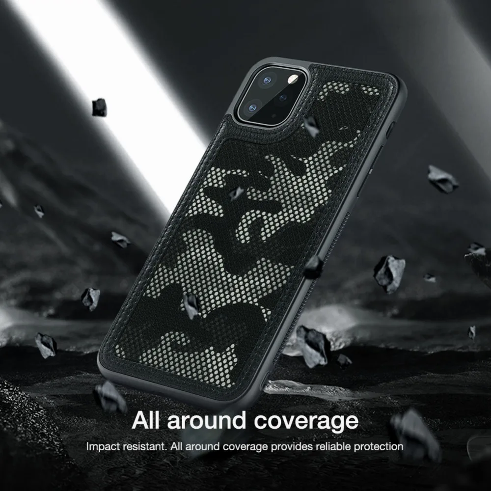 Для iPhone 11 11 Pro Max чехол для камеры Nillkin Роскошная текстура Спортивная Силиконовая задняя крышка Camshield для iPhone 11 Pro Max чехол для телефона