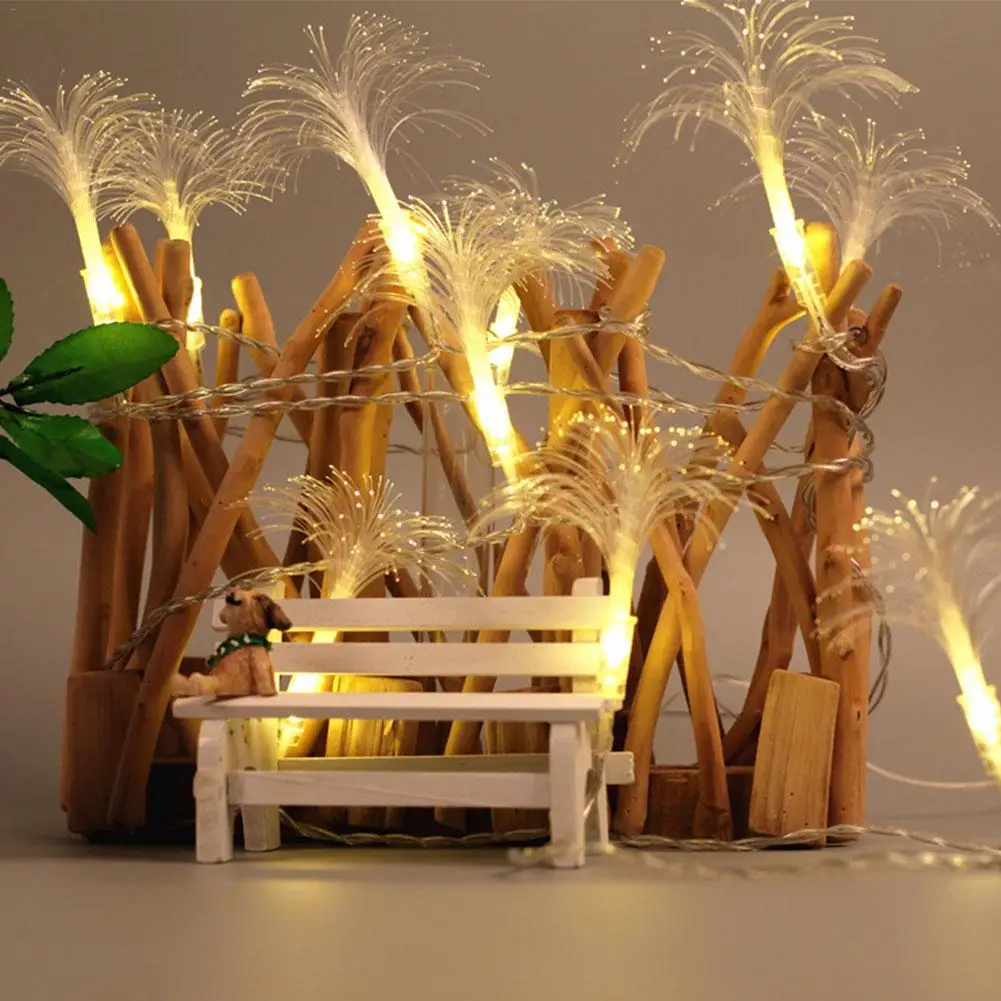 5 м 20 светильник s волоконно оптический цветочный светодиодный Цветная