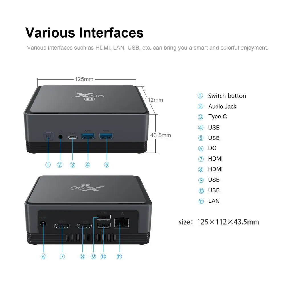 X96 G5 мини пк Windows Intel Φ 8 Гб 2 4 ГБ 1000G 5G WIFI BT4.0 M HD Set Top Box G5|Мини ПК| |