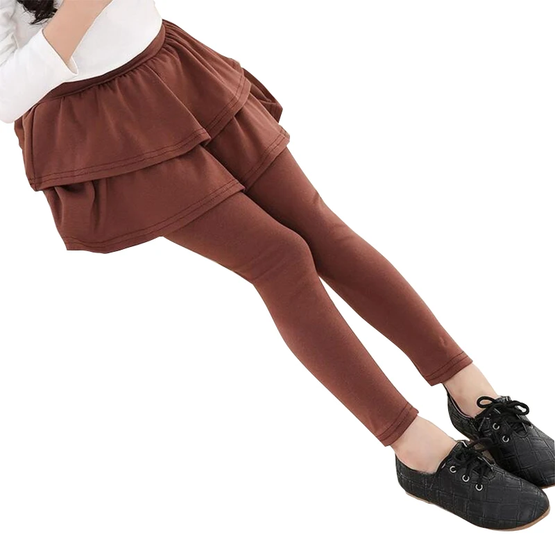 Новинки Девушки Брюки с юбкой Леггинсы Юбкой для девочек Детской Одежды Детские