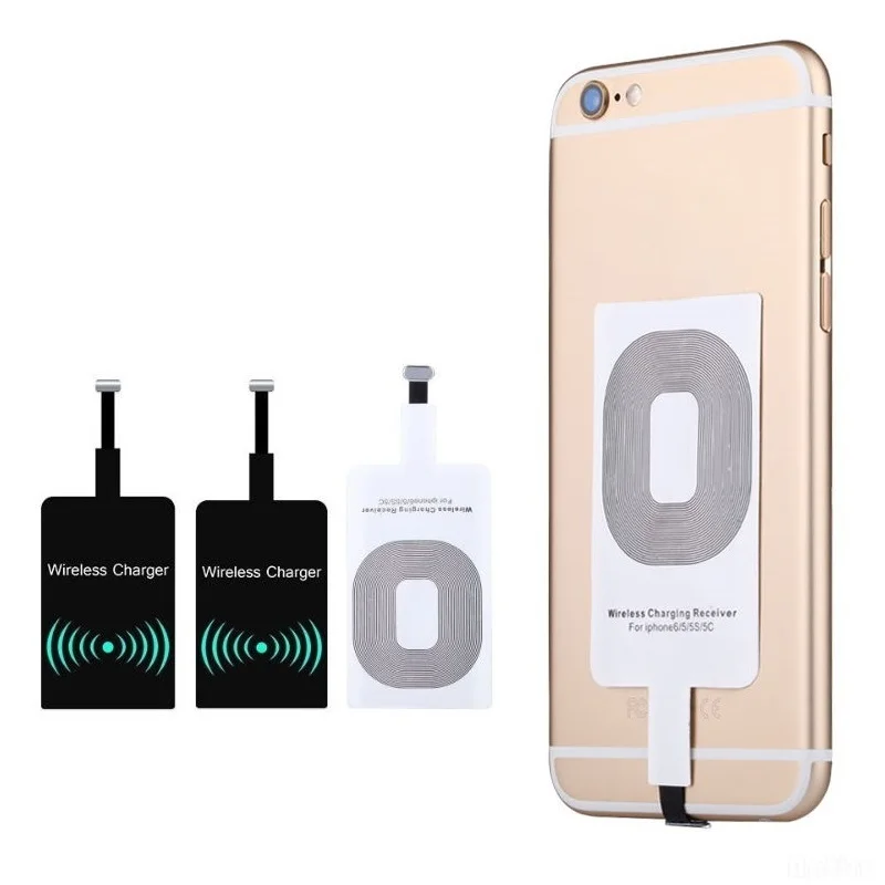 qi wireless charging receiver for iphone 7 6s plus 5s micro usb type c universal fast wireless charger for samsung huawei xiaomi free global shipping