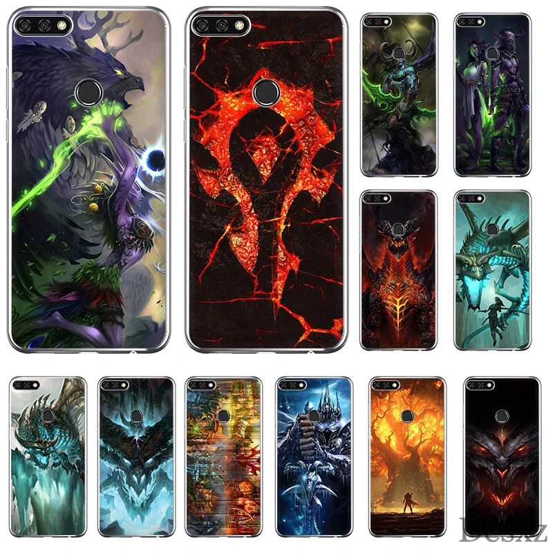 Чехол для телефона huawei Y6 Y7 Y9 Mate 30 20 10 Lite Pro Nova 3 2 2i 3i 5i 4 Обложка World Of Warcraft|Бамперы| |