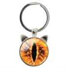 JWEIJIAO цветной полуоткрытый узор глаз новый тренд кошачьи уши брелок Новинка серебряное покрытие ручной работы аксессуары для мужчин и женщин для друзей