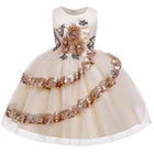 2021 модное платье для свадебвечерние ринки с цветами для девочек платья 4 цветов украшение с блестками детская одежда на день рождения