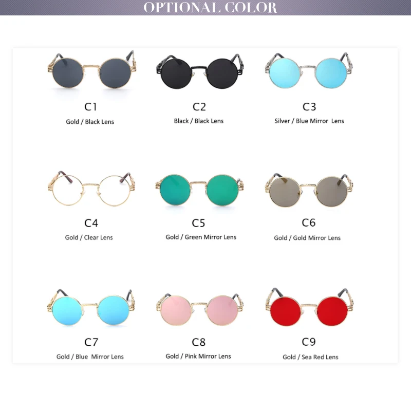 Мужские брендовые винтажные Круглые Солнцезащитные очки новые серебристые