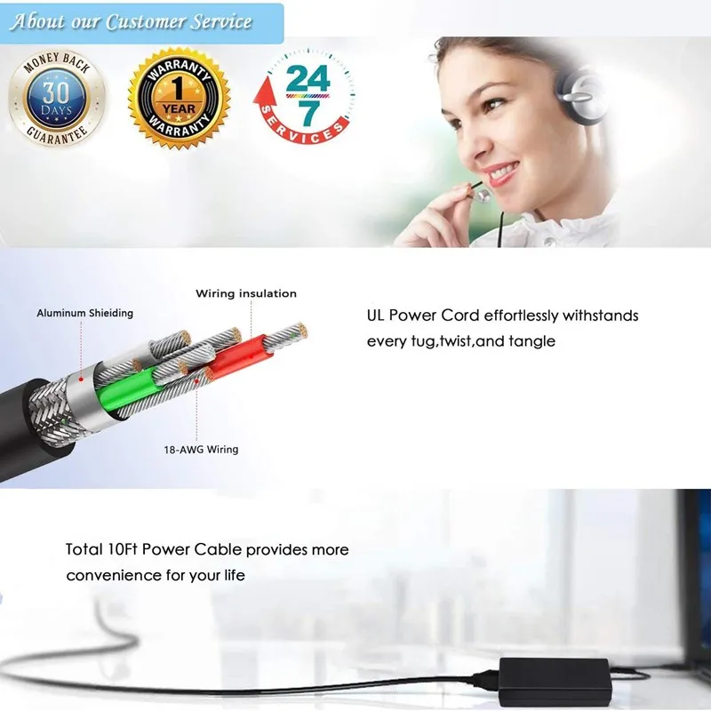 

135W AC Charger Fit For Lenovo Y50-70 Y700 Y700-14ISK Y700-15iSK Y700-17ISK Y40-70 Y70-70 Z710 Laptop Power Adapter Supply Cord