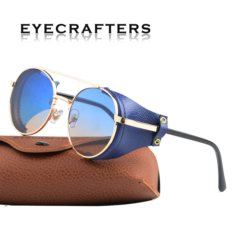 Очки солнцезащитные мужские/женские в стиле стимпанк готические модные круглые