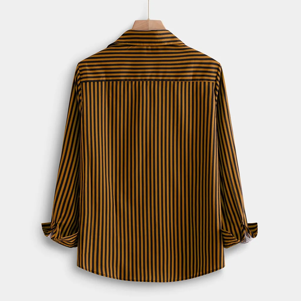 SAGACE Классическая модная мужская повседневная полосатая приталенная рубашка с