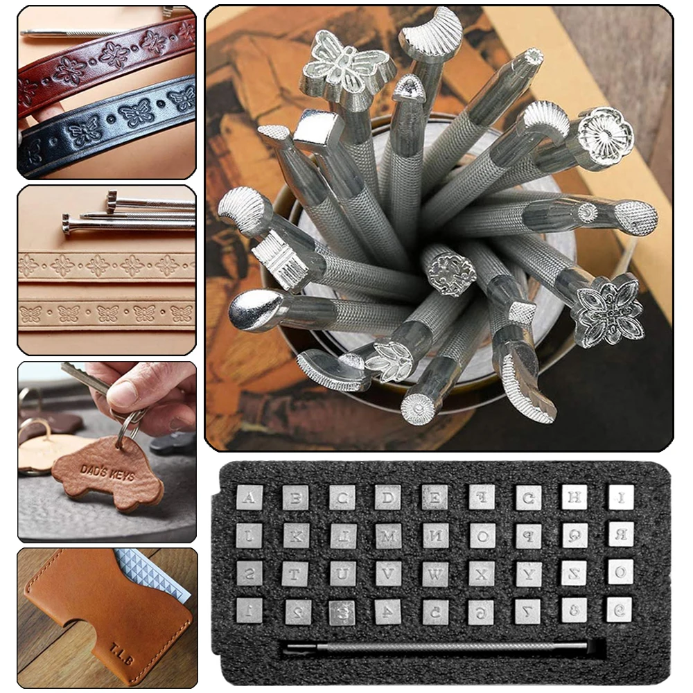DIY 20/36 шт. кожа инструменты для тиснения кожи ремесла могут различаться Форма