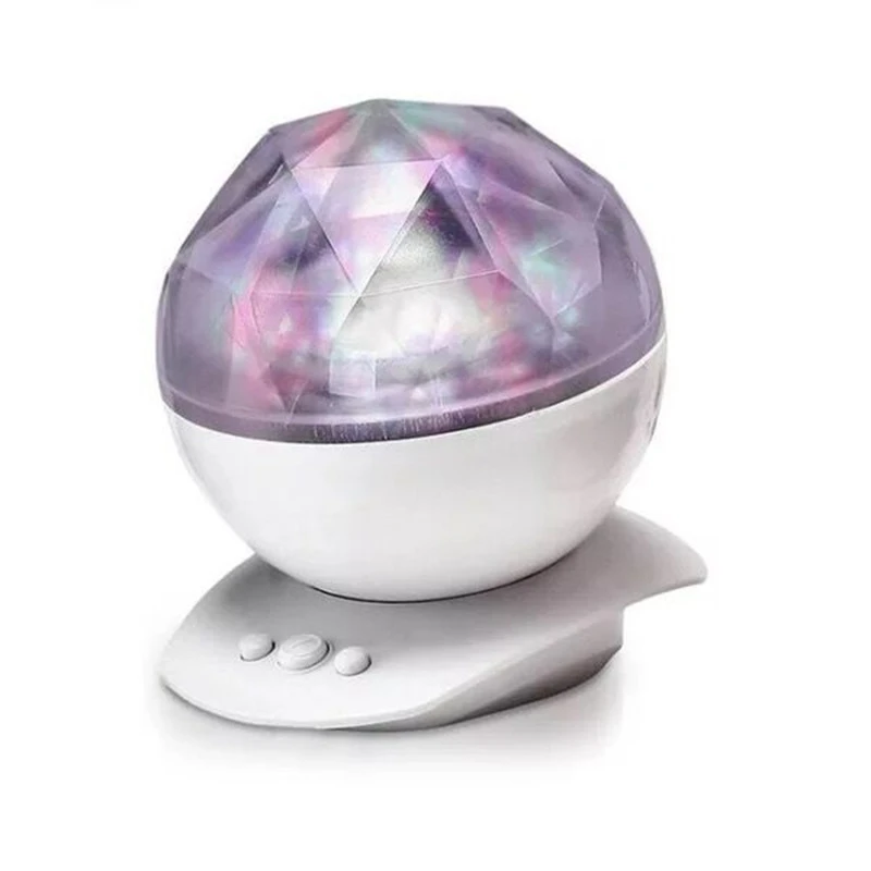 Night Light Ocean Wave Aurora Sky Speaker Projector Baby Kids Sleep Romantic Led Starry Star Master Changeable Lamp US Plug | Электроника