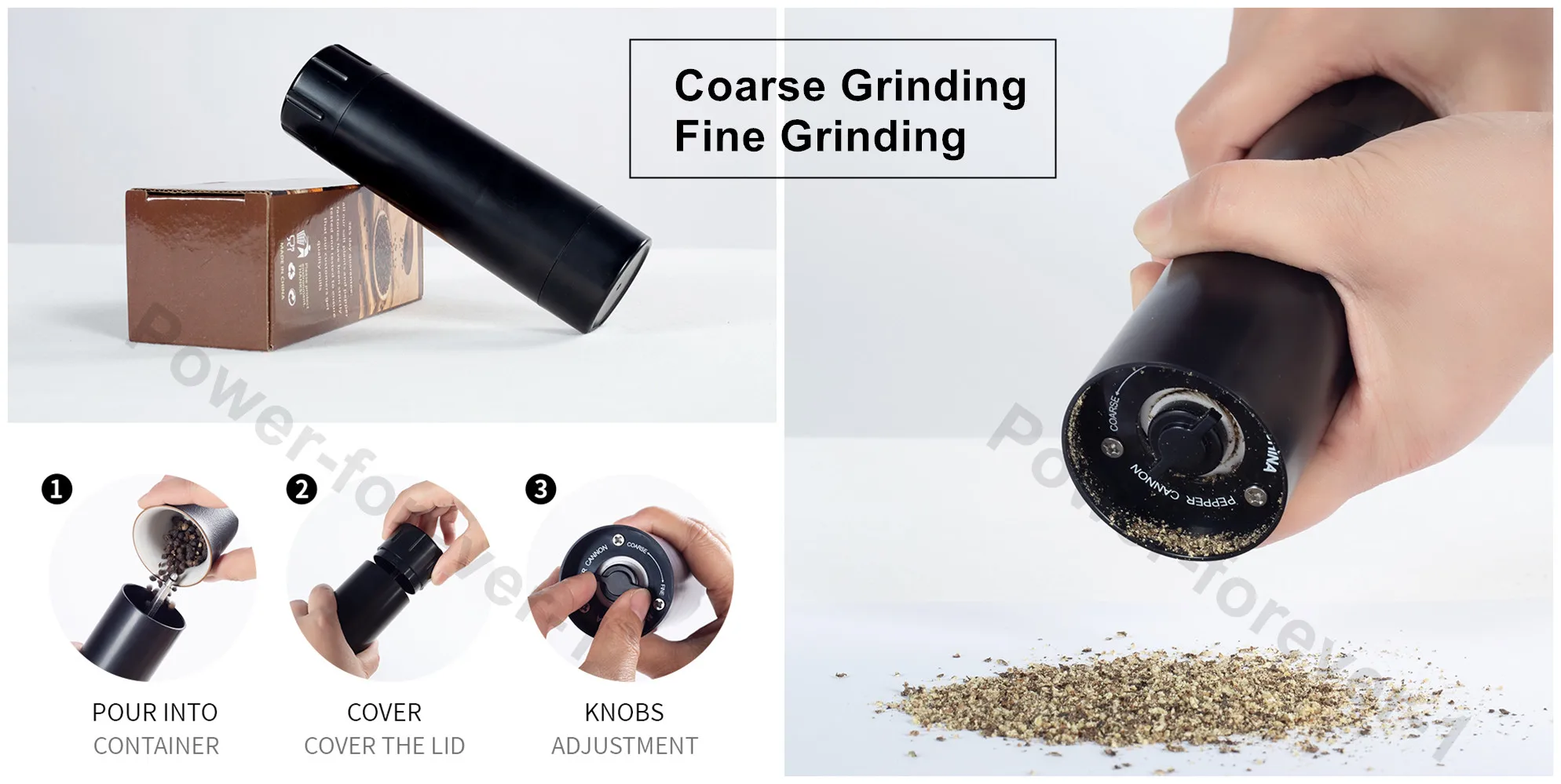 

1 Piece Manual Pepper Grinder Grinding Coare Fine Adjustable