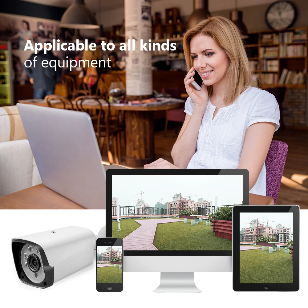 1MP/2MP/5MP наружная IP66 Водонепроницаемая домашняя камера безопасности 6 шт. лампа