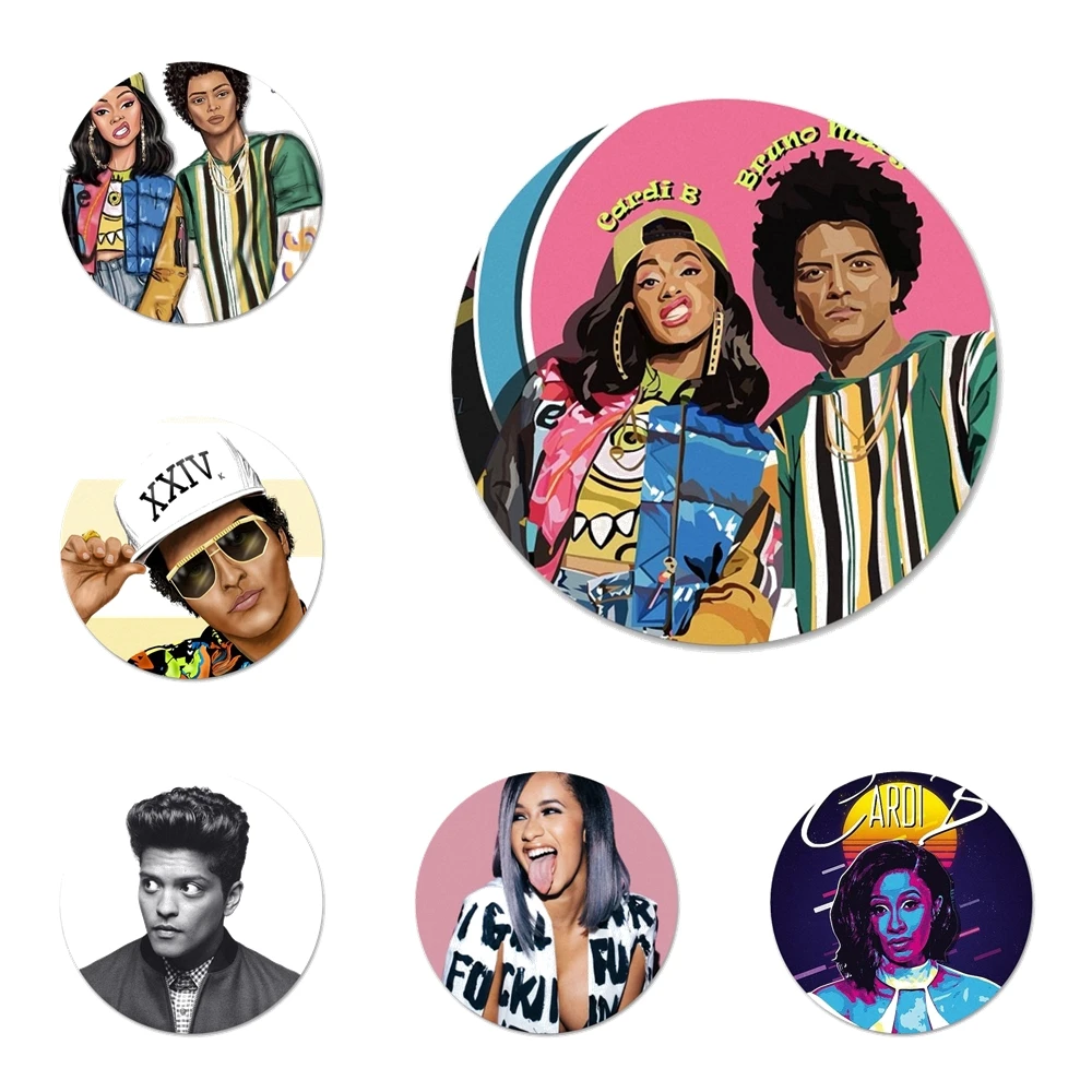 

Магнитная открывалка для бутылок Cardi B и Bruno Mars для холодильника пива, колы Sue, открывалка для бутылок 58 мм