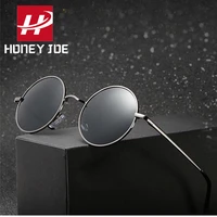 trendy fashion polarized sunglasses for men women classic vintage round sun glasses metal frame driving eyewear eyeglasses uv400