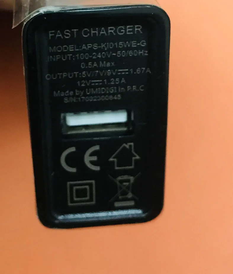 

Original Charger EU Plug Adapter+ Type C Cable for UMIDIGI One Pro Helio P23 Octa Core Free shipping