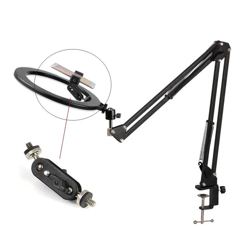 long arm lazy phone tablet stand bracket replacement accessory photography led selfie ring light replacement parts accessories free global shipping