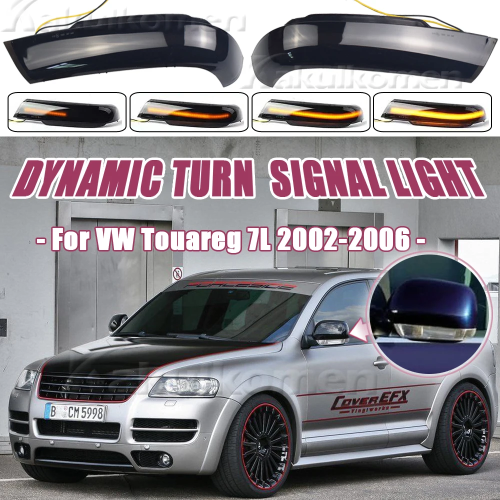 2 шт. Динамический указатель поворота для VW Touareg 7L 2002 2003 2004 2005 2006 Prefacelift | Автомобили