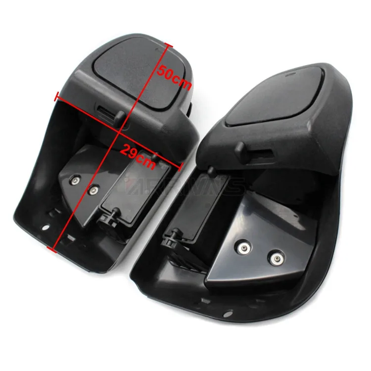 

Motorcycle Black Vented Fairing Lower Leg Warmer Glove Box For Harley Touring Road King Street Electra Glide Ultra FLTR 14-20
