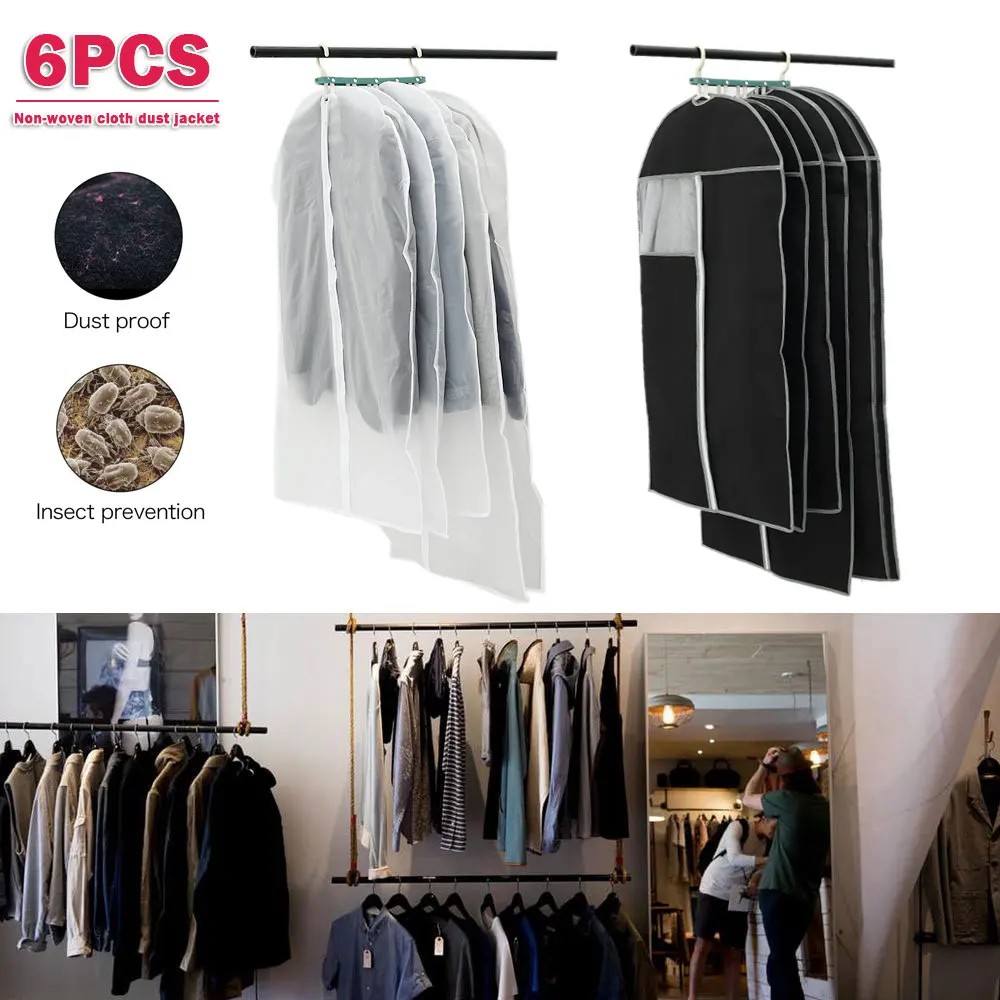 

6 шт., пылезащитные мешки для одежды, на молнии