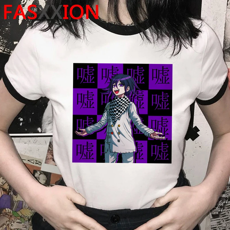 Футболка ouma kokichi danganronpa мужская с принтом белая Милая Винтажная футболка в стиле