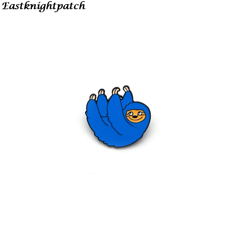 

E2477 Cartoon Sloth DIY Zinc Alloy Animals Enamel Pins Medal Insignia Para Backpack Shirt Bag Brooches Badges