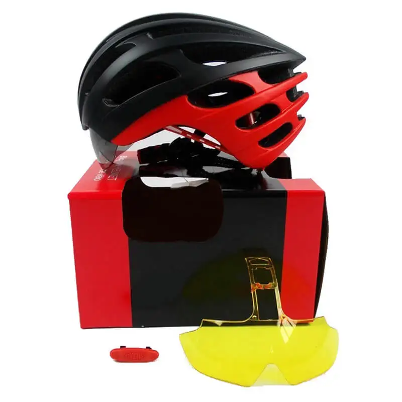 

Bolany Bicycle Helmet Ultralight EPS Cycling Helmet Comfortable Matte Black Men Women With Visor In-mold MTB Road Bike Helmet