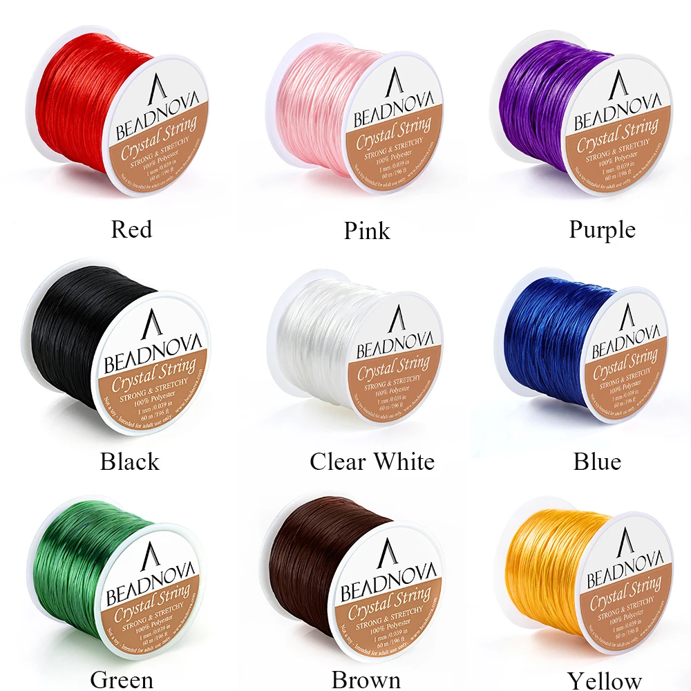 Эластичная растягивающаяся веревка из полиэстера шнур со стразами для